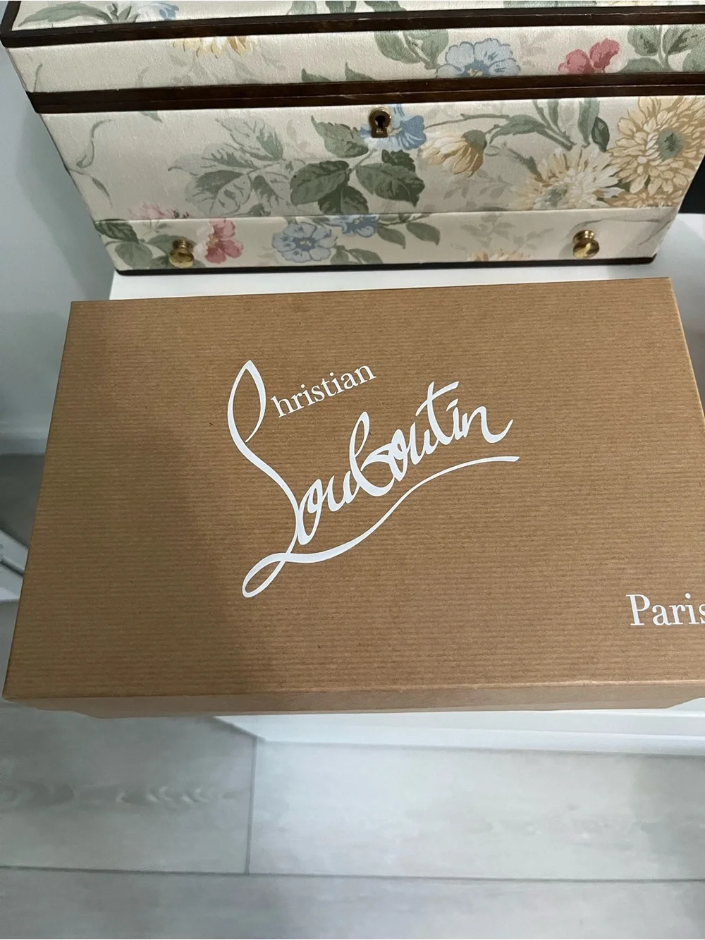 Christian Louboutin Nude Patent Pointed Toe Pumps - Blush with box